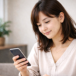 お問合せ・申し込みをする女性